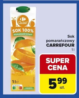 Sok pomarańczowy CARREFOUR promocja w Carrefour Express