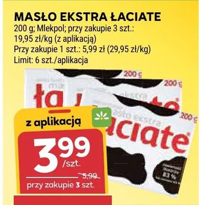 Masło extra Łaciate promocja w Stokrotka