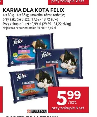 Karma dla kota Felix Junior promocja w Stokrotka