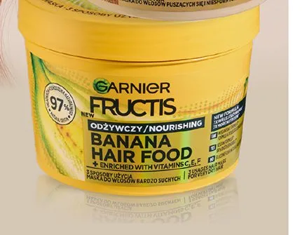 Maska do włosów Garnier Fructis Banana Hair Food promocja w Biedronka