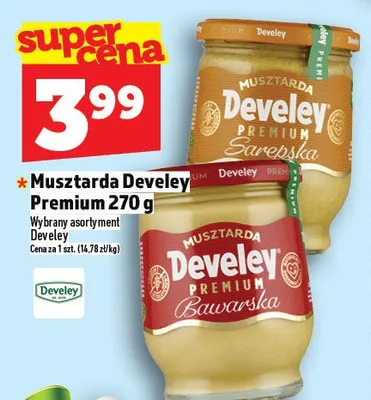 Musztarda Develey Premium z promocja w TOPAZ