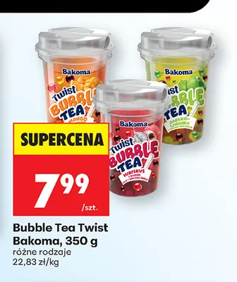 Napój Bubble Tea Twist Bakoma Mango promocja w Biedronka