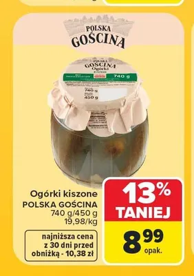 Ogórki kiszone Polska Gościna promocja w Carrefour