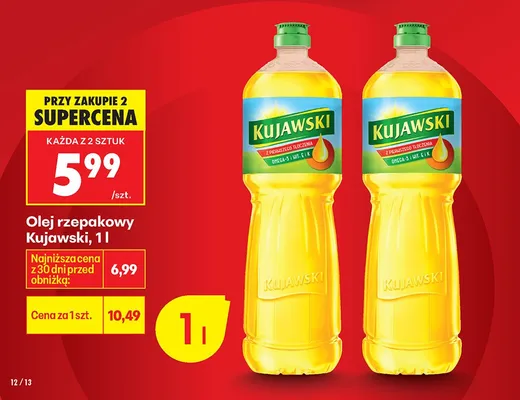 Olej rzepakowy promocja w Biedronka