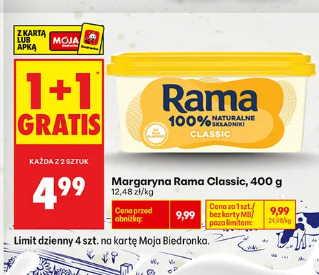 Margaryna Rama Classic promocja w Biedronka
