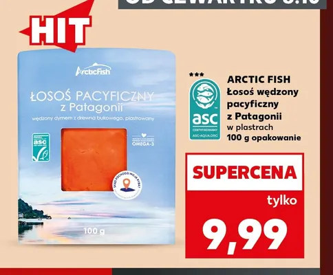 Łosoś wędzony pacyficzny z Patagonii w plastrach Arctic Fish promocja w Kaufland