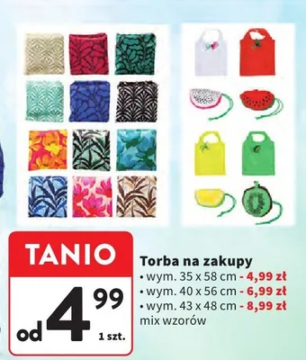 Torba na zakupy mix wzorów promocja w Intermarche