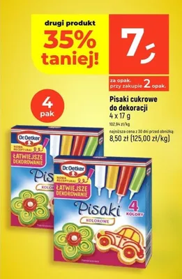 Pisaki cukrowe do dekoracji promocja w Dealz