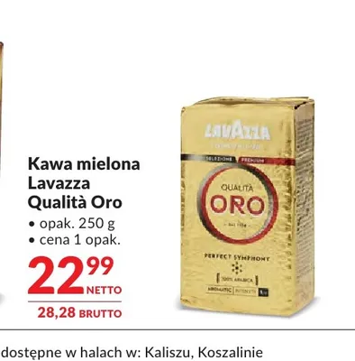Kawa mielona Lavazza Qualità Oro promocja w Makro
