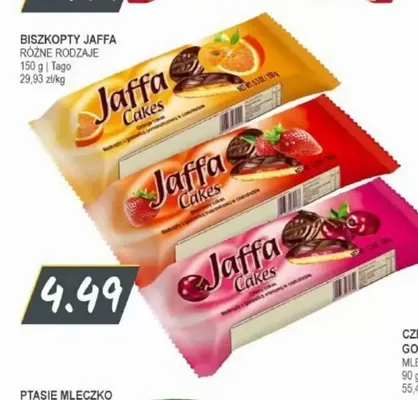 Biszkopty Jaffa wiśniowe Tago promocja w Słoneczko
