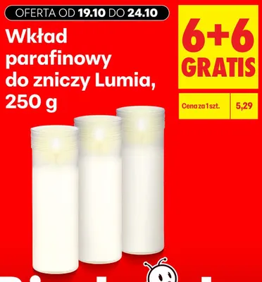 Wkład parafinowy do zniczy Lumia promocja w Biedronka