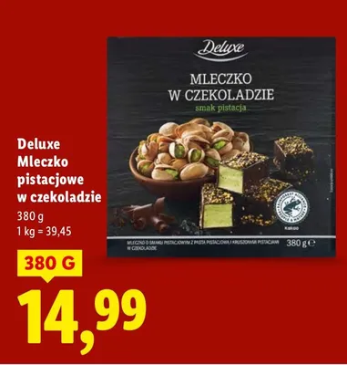 Mleczko pistacjowe w czekoladzie promocja w Lidl