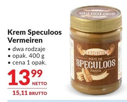 Krem Speculoos Vermeiren dwa rodzaje promocja w Makro