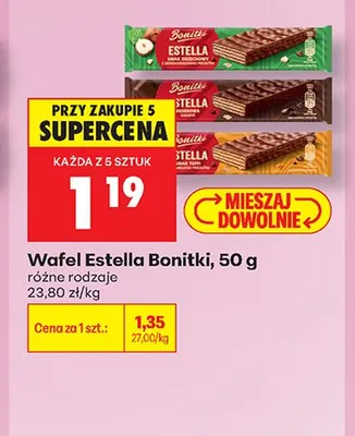 Wafel Estella smak toffi Bonitki promocja w Biedronka