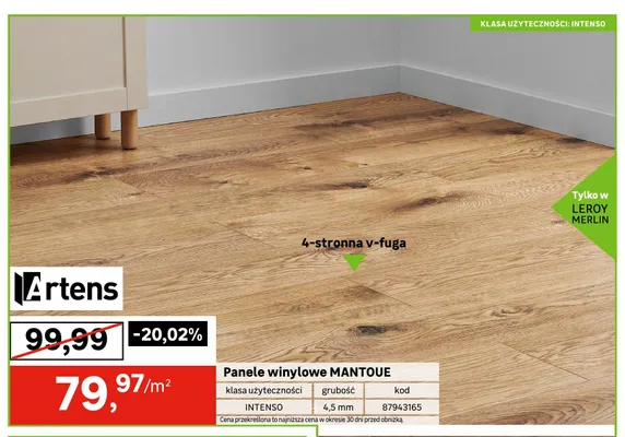 Panele winylowe Artens MANTOUE promocja w Leroy Merlin