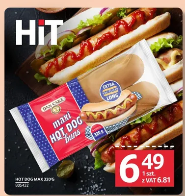 Bułki hot dog maxi Dan Cake promocja w Selgros
