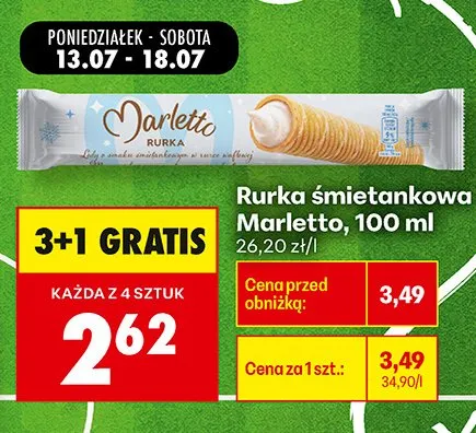 Rurka śmietankowa Marletto promocja w Biedronka
