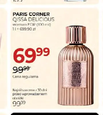 Woda perfumowana Paris Corner Qissa Delicious promocja w Drogerie Jawa