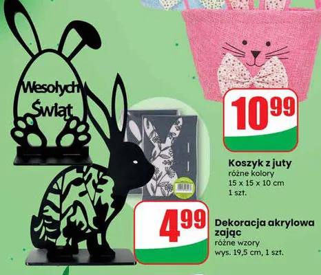 Koszyk z juty promocja w Dino