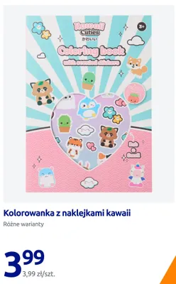 Kolorowanka z naklejkami kawaii Kawaii Cuties promocja w Action