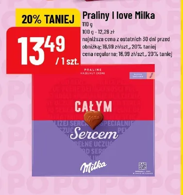 Praliny I love Milka promocja w POLOmarket