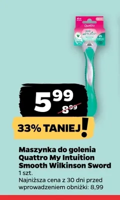 Maszynka do golenia Quattro My Intuition Smooth Wilkinson Sword promocja w Netto