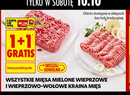 Mięsa mielone wieprzowe i wieprzowo-wołowe Kraina Mięs promocja w Biedronka