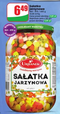 Sałatka jarzynowa Urbanek promocja w Dino