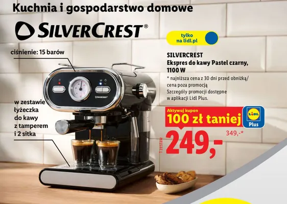 Ekspres do kawy Pastel czarny 1100 W promocja w Lidl