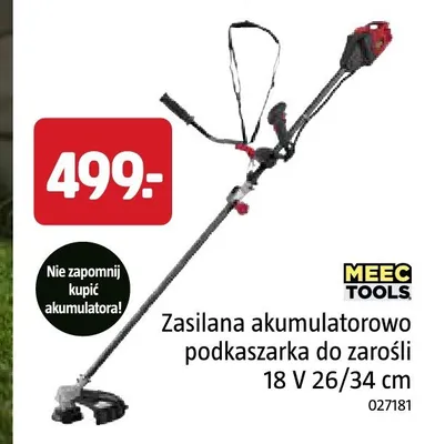 Zasilana akumulatorowo podkaszarka do zarośli Meec Tools promocja w Jula