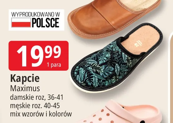 Kapcie damskie Maximus promocja w Leclerc