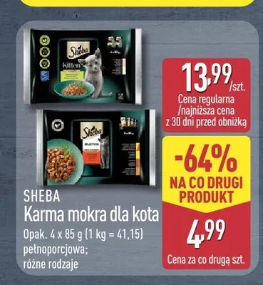 Karma mokra dla kota Sheba Kitten promocja w Aldi