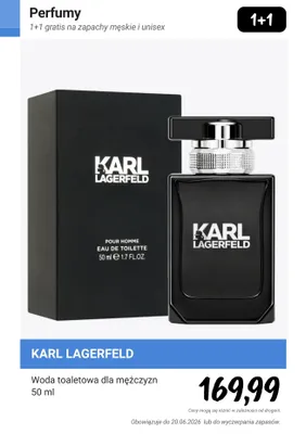 Woda toaletowa dla mężczyzn Karl Lagerfeld promocja w Rossmann