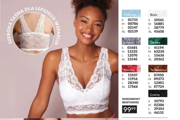 Koronkowy biustonosz promocja w AVON