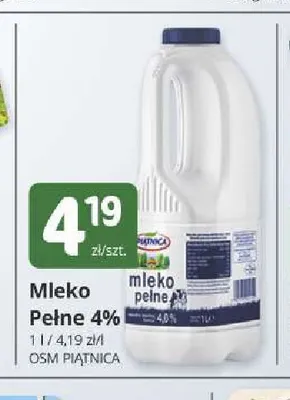 Mleko Pełne OSM Piątnica 4% promocja w Marketvita
