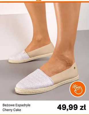 Espadryle Beżowe Cherry Cake Born2be promocja w Born2be