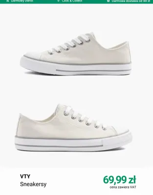 Sneakersy VTY promocja w Deichmann
