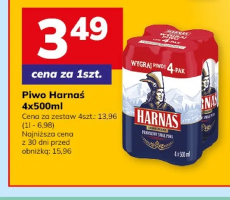 Piwo Harnaś 4-pak 500ml promocja w Hitpol