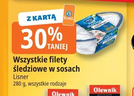 Filety śledziowe w sosach Lisner promocja w Leclerc