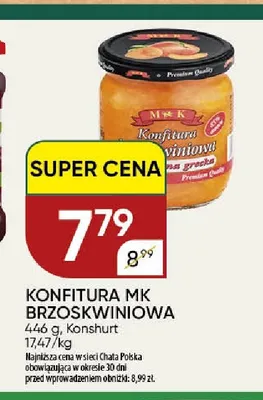 Konfitura MK brzoskwiniowa promocja w Chata Polska