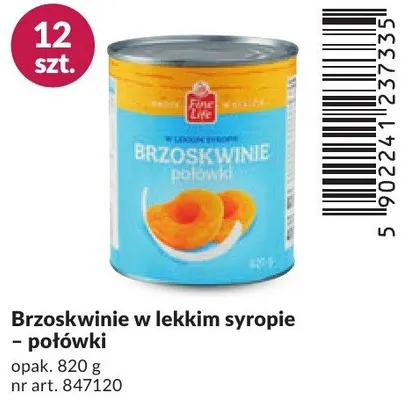 Brzoskwinie w lekkim syropie - połówki promocja w Makro
