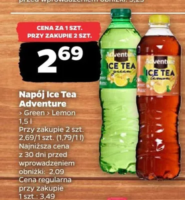 Napój Ice Tea Adventure Green Lemon promocja w Netto
