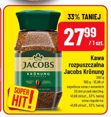Kawa rozpuszczalna Jacobs Krönung promocja w POLOmarket