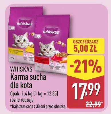 Karma sucha dla kota promocja w Aldi