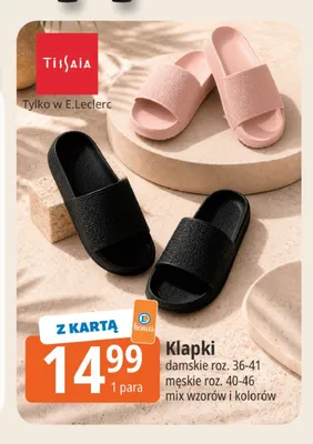 Klapki męskie Tissaia roz. 40-46 promocja w Leclerc