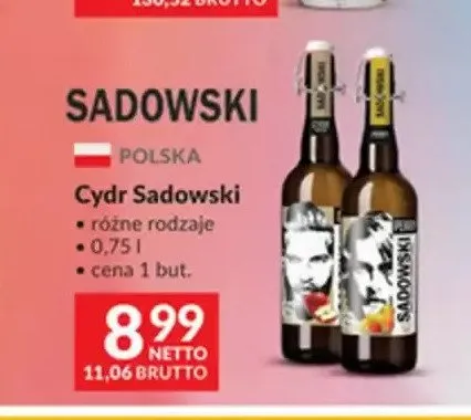 Cydr Sadowski klasyczny promocja w Makro