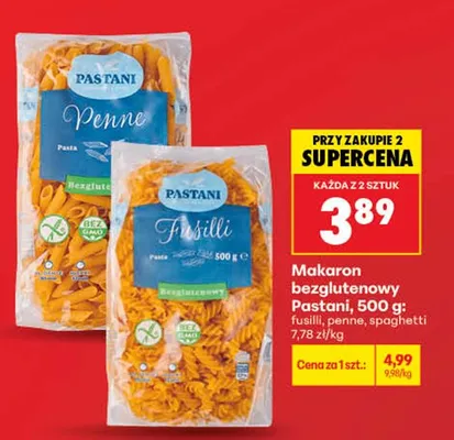 Makaron bezglutenowy Pastani spaghetti promocja w Biedronka