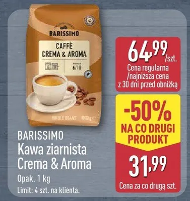 Kawa ziarnista Crema & Aroma promocja w Aldi
