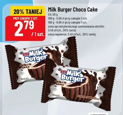 Baton Milk Burger Choco Cake promocja w POLOmarket