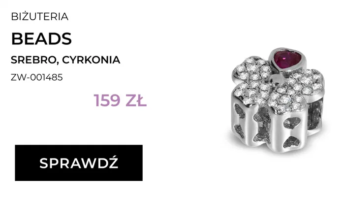 Charms Beads Briju srebro cyrkonia ZW-001485 promocja w Briju